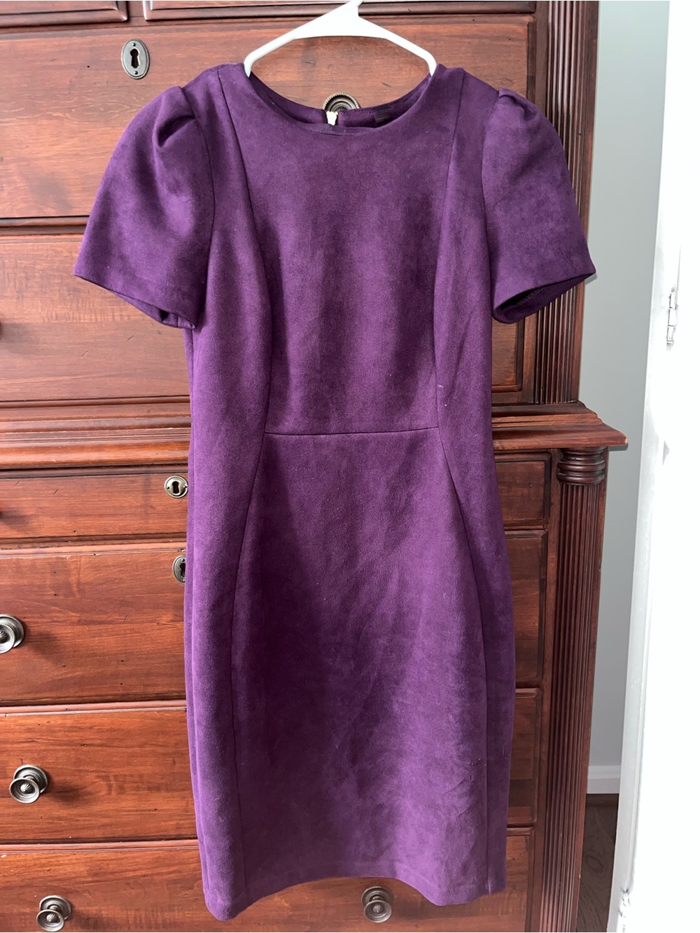 Calvin Klein Plum Short-Sleeve Sheath Dress